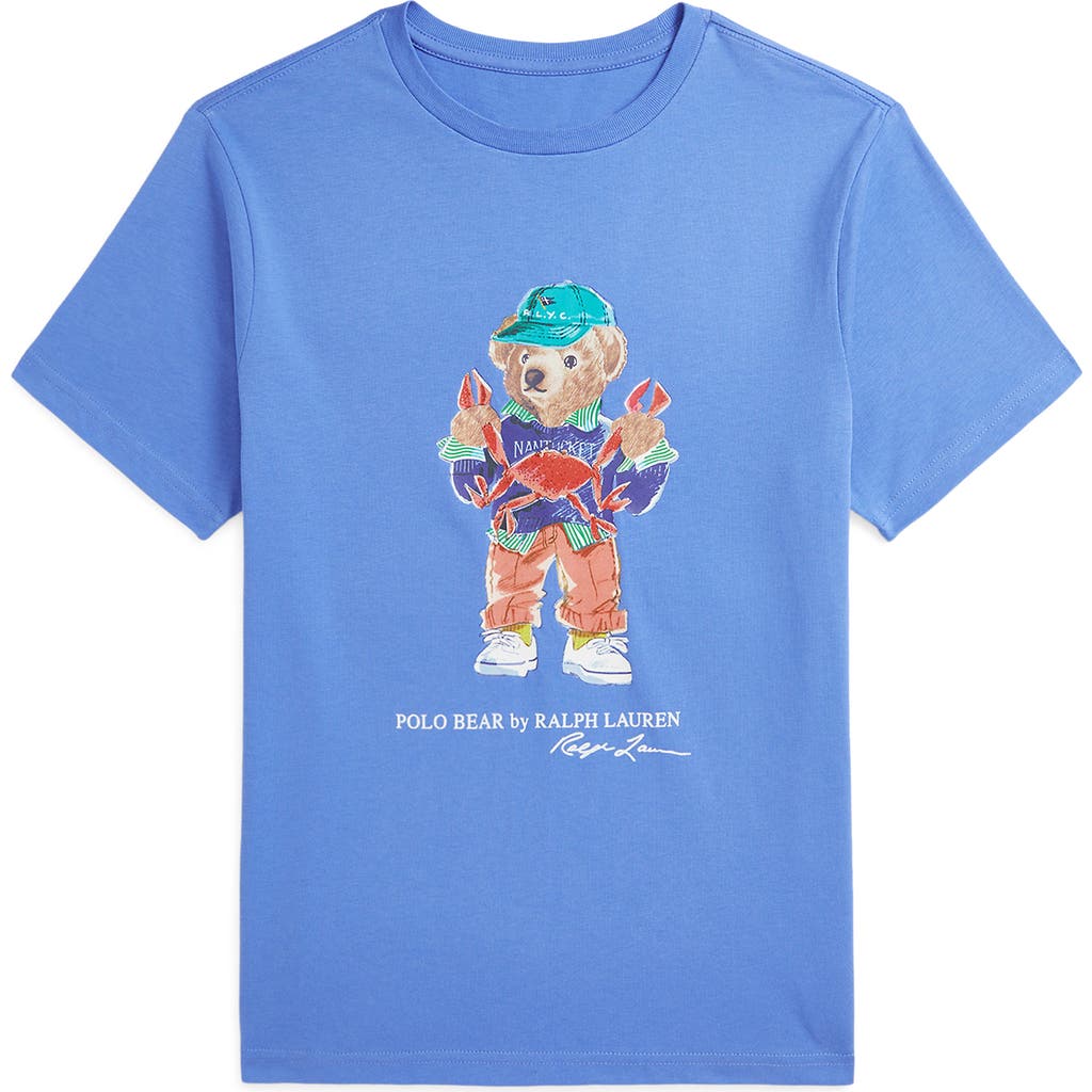Polo Ralph Lauren Polo Bear-motif T-shirt In Scottsdale Blue Bear