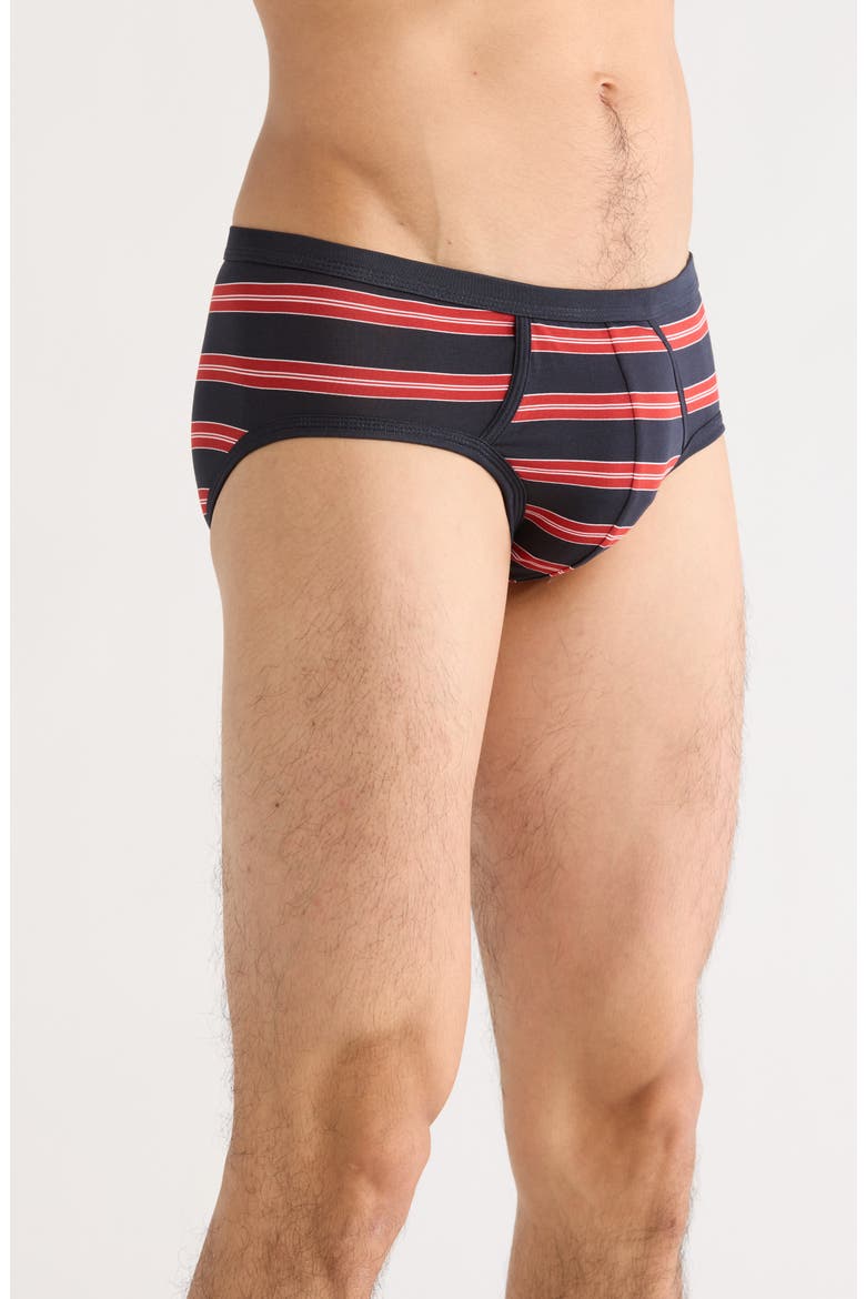 Y-Front Stretch Cotton Briefs, Alternate, color, NAVY