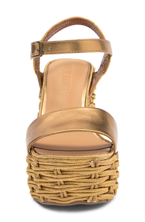 Steve Madden Pinky Espadrille Platform Wedge Sandal In Bronze