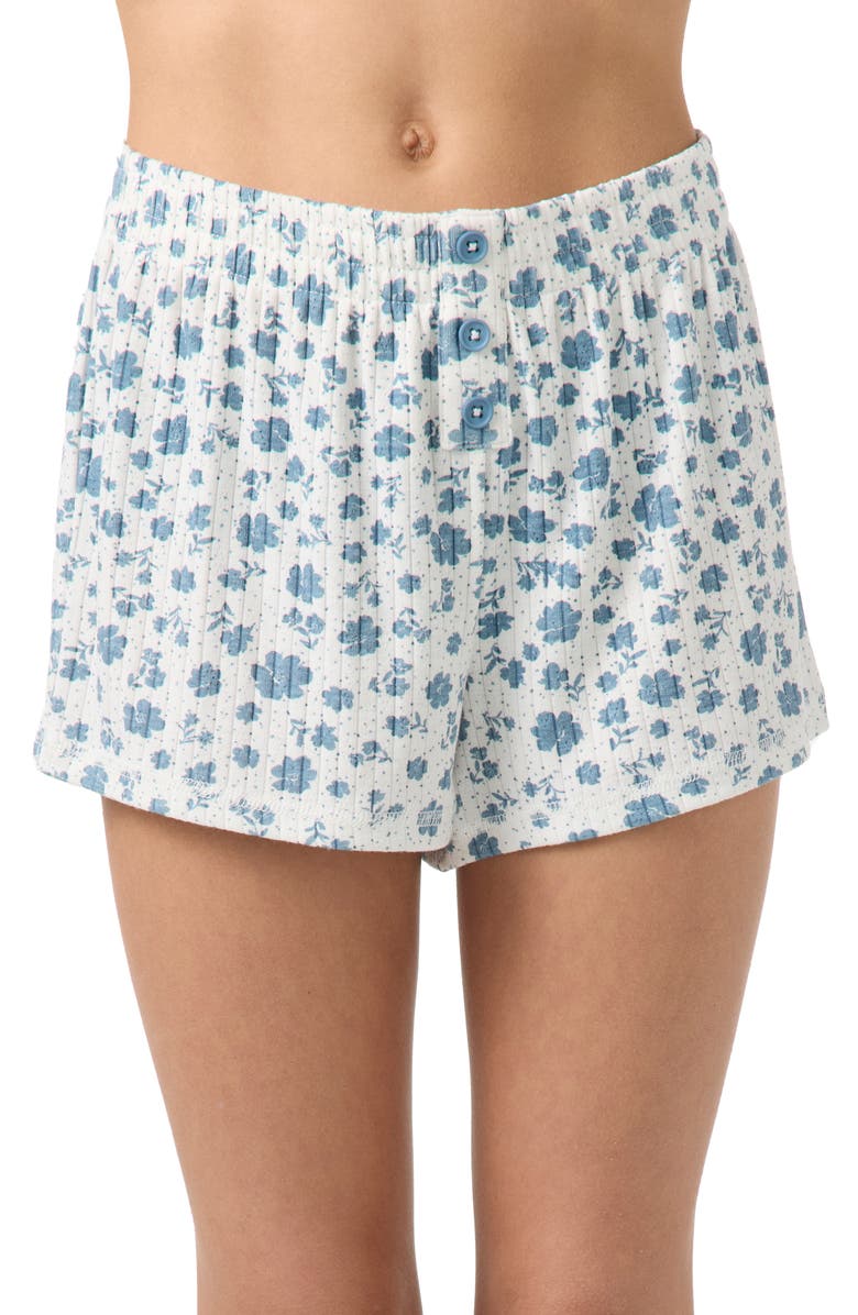 O'Neill Kids' Messer Floral Shorts, Main, color, Winter White