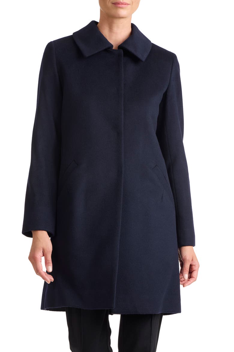 Camel Hair Felted Coat, Main, color, NAVY