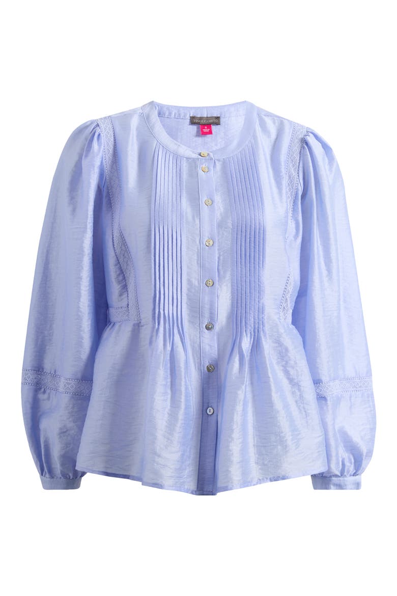 Pintuck Taffeta Top, Alternate, color, COOL LAVENDER