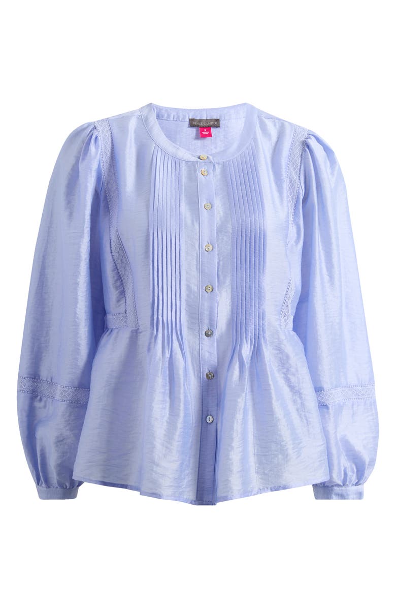 Vince Camuto Pintuck Taffeta Top, Main, color, Cool Lavender