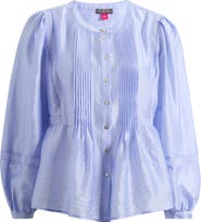 Vince Camuto Pintuck Taffeta Top