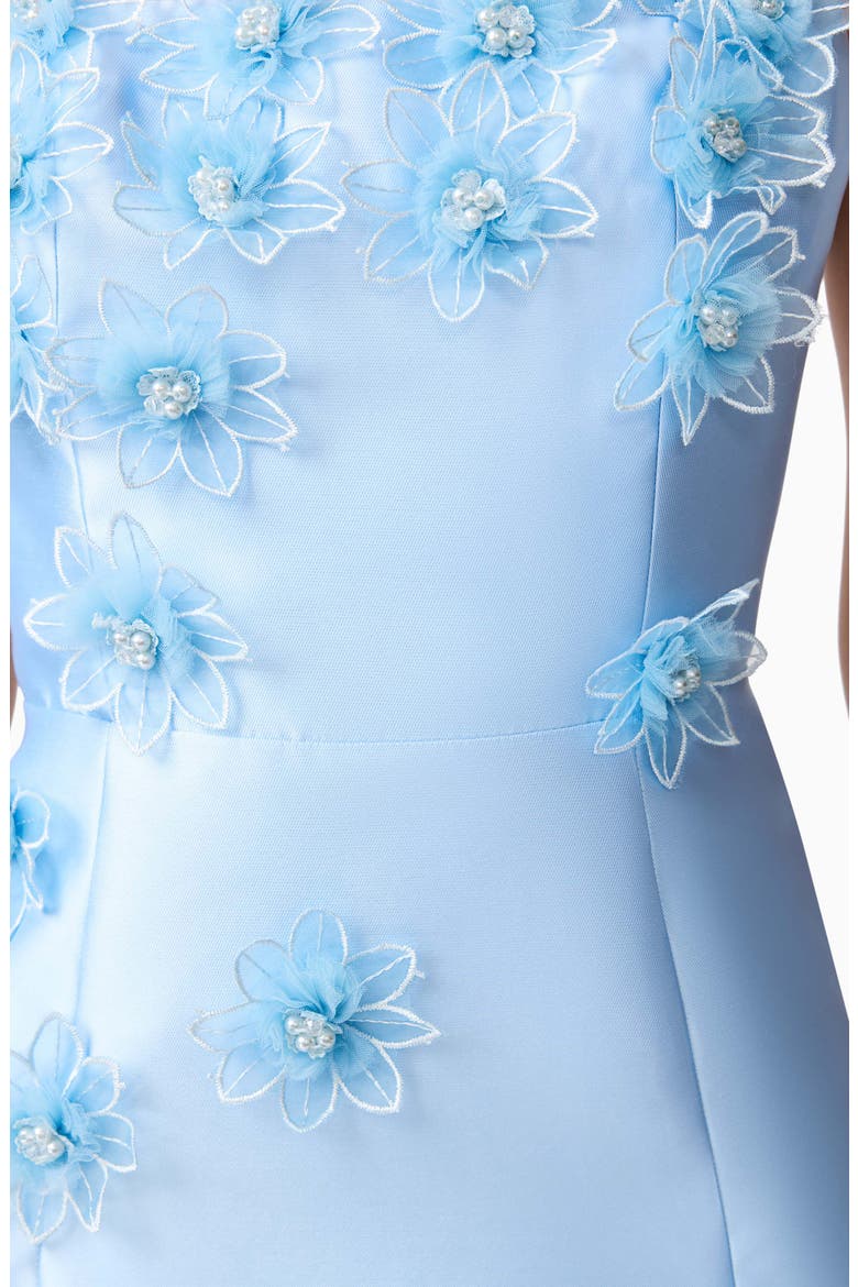 Elder 3D Floral Dress, Alternate, color, LIGHT BLUE