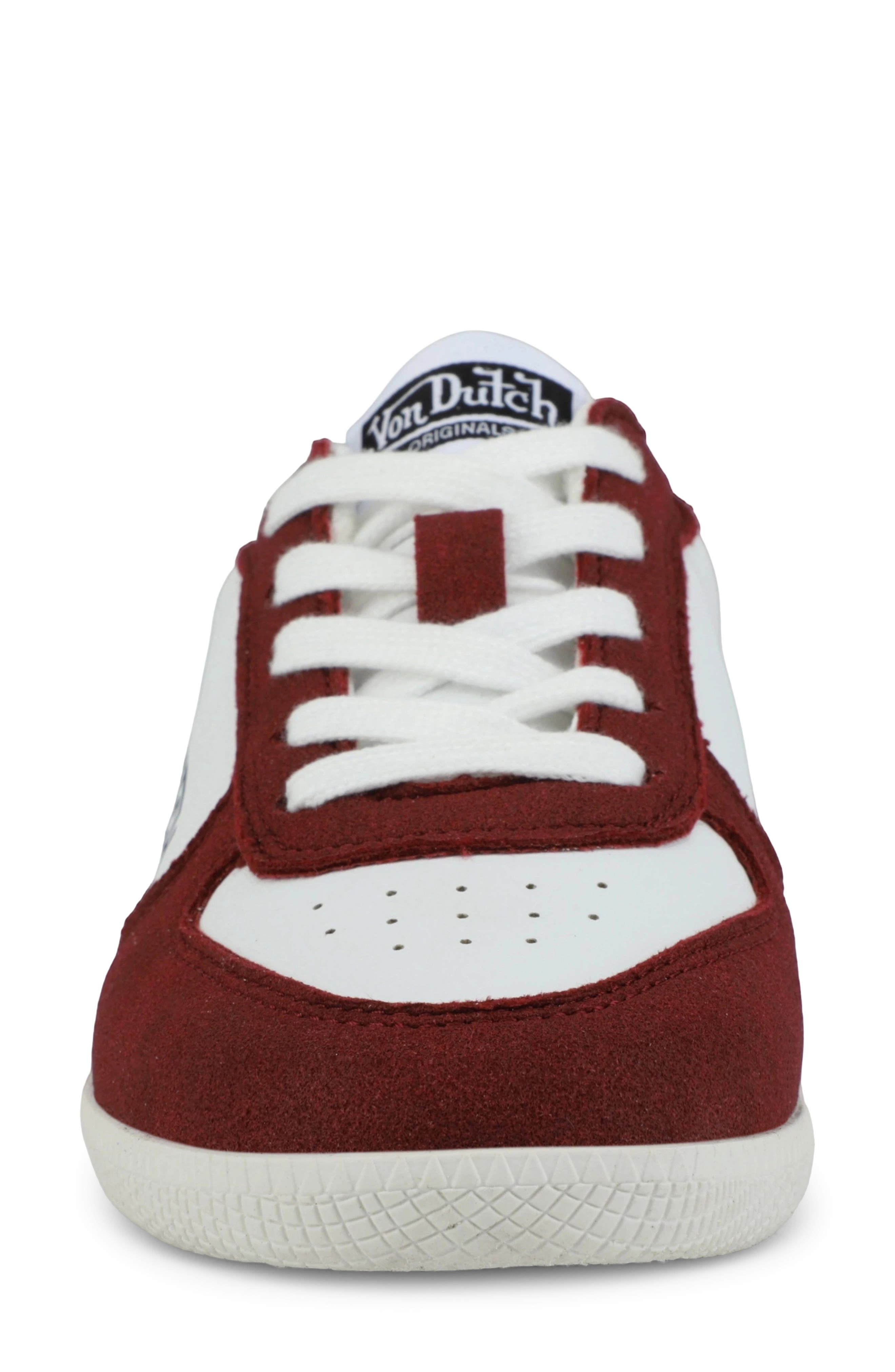 Varsity Sneaker, Alternate, color, WHITE/BURGANDY