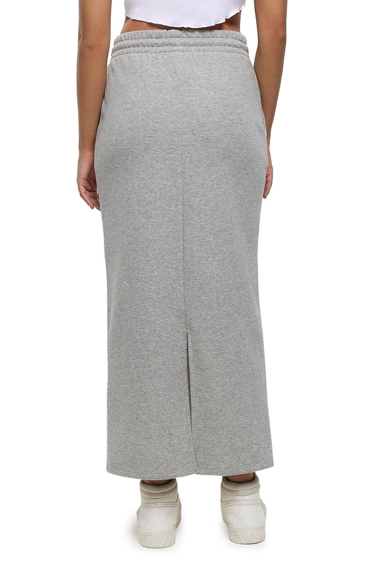 Marl Sweat Midi Skirt, Alternate, color, GREY
