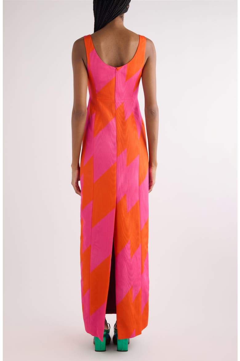 Debant Broken Stripe Moiré Sheath Dress, Alternate, color, FUCHSIA