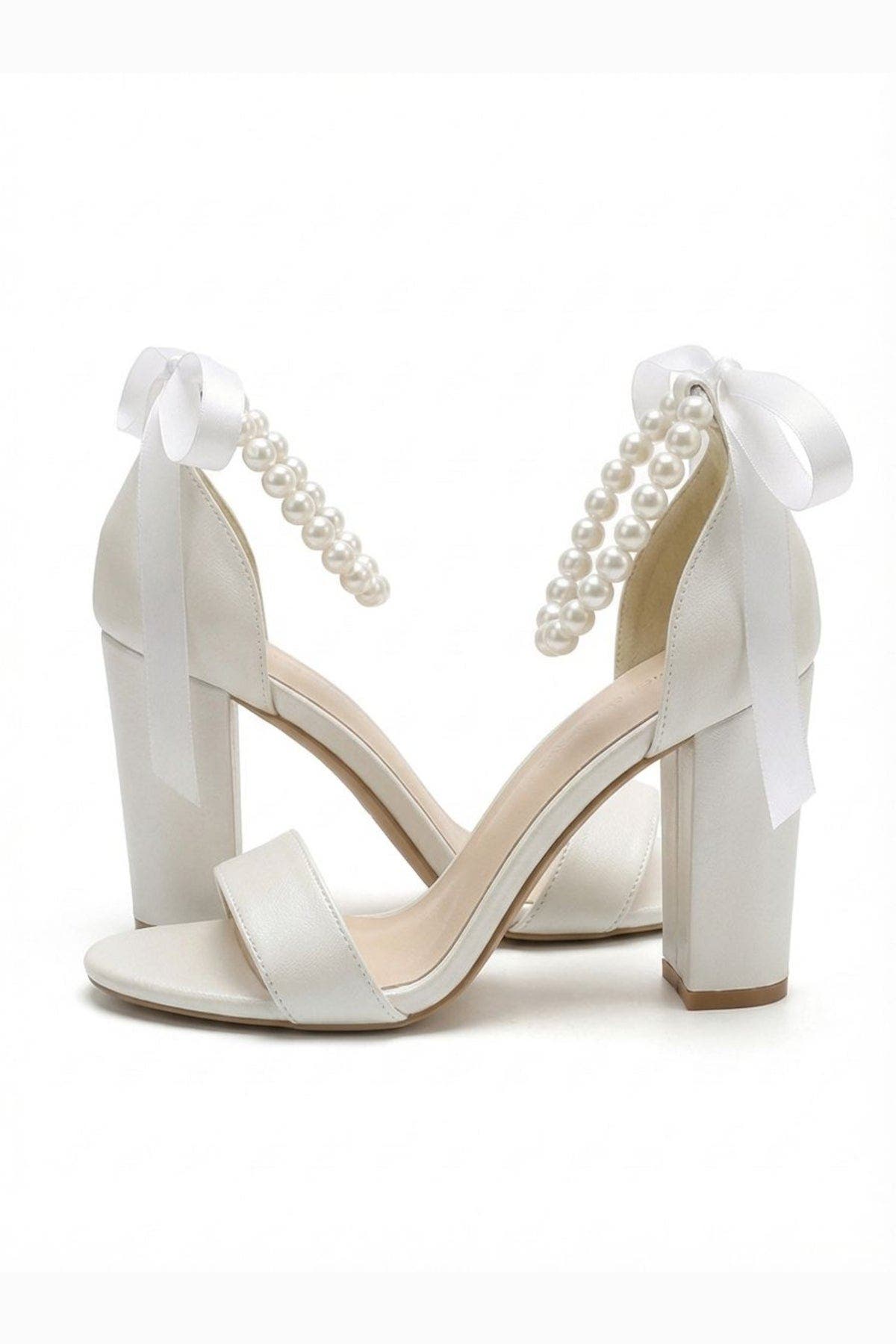 Althea Pearl Ankle Strap Block Heel Sandal, Alternate, color, Ivory