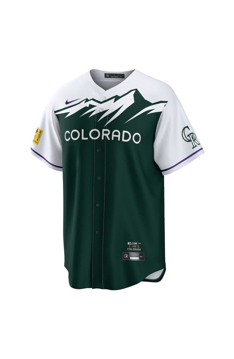 Nike Men's Nike Green Colorado Rockies City Connect Replica Team Jersey, Alternate, color, 