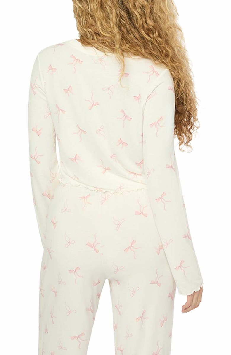 WeWoreWhat Boxy Crewneck Top, Alternate, color, Ivory/Pink