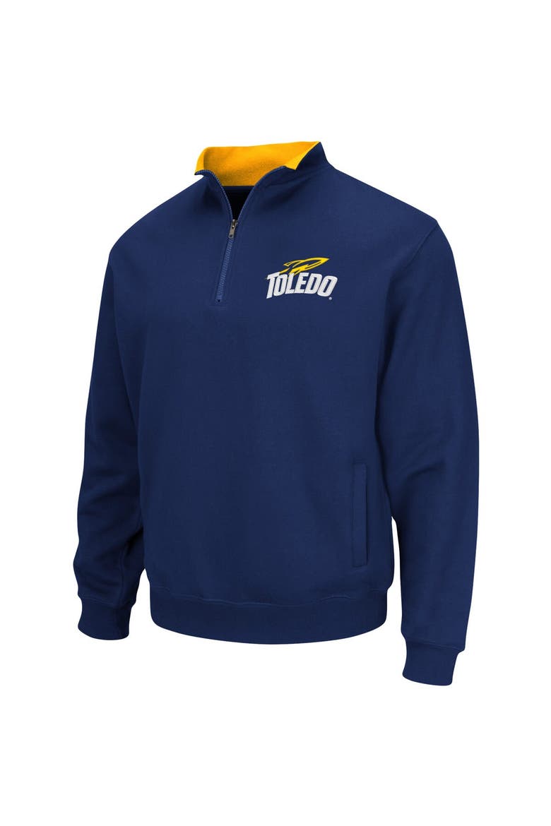 Men's Colosseum Navy Toledo Rockets Tortugas Logo Quarter-Zip Jacket, Alternate, color, Navy