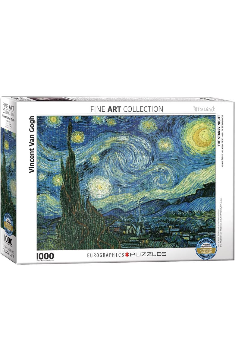 Eurographics Starry Night By Vincent Van Gogh 1000 Piece Puzzle, Main, color, Multicolored