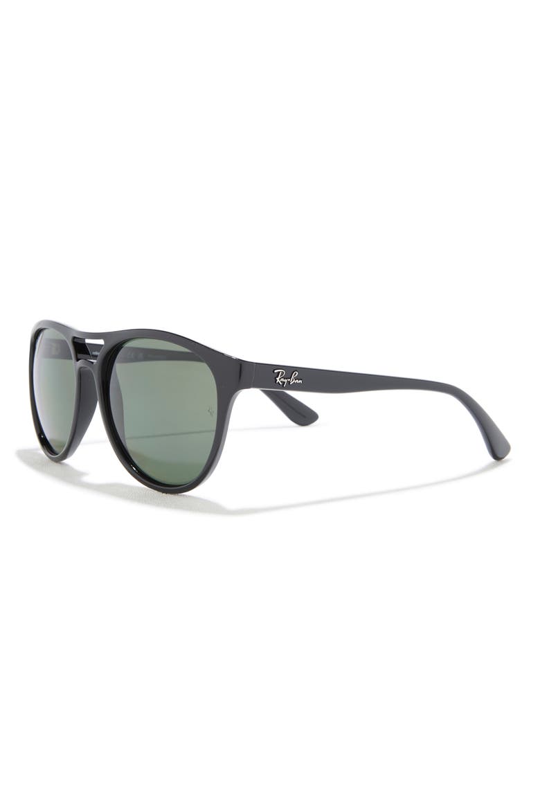 58mm Polarized Aviator Sunglasses, Alternate, color, BLACK