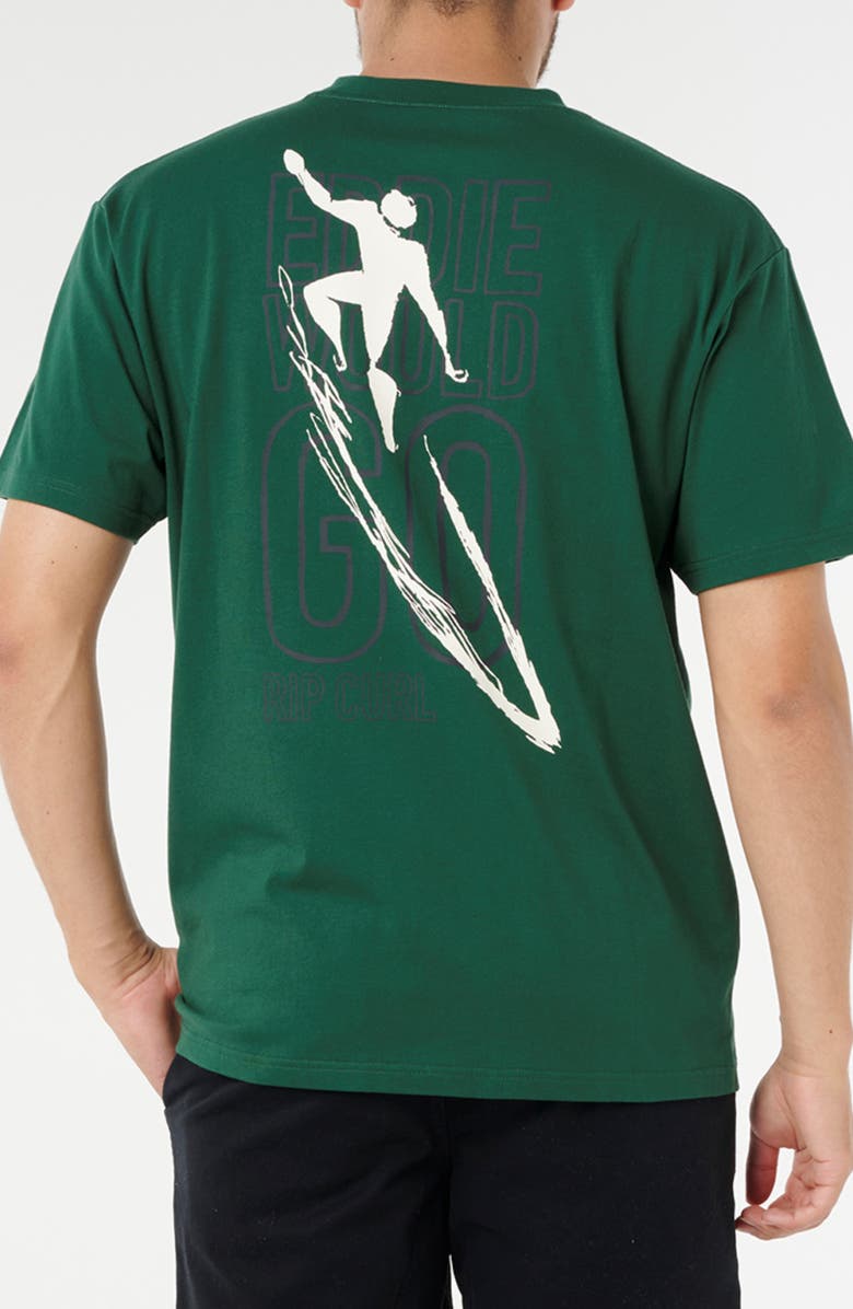 Rip Curl Eddie Would Go Petro Graphic T-Shirt, Alternate, color, Green