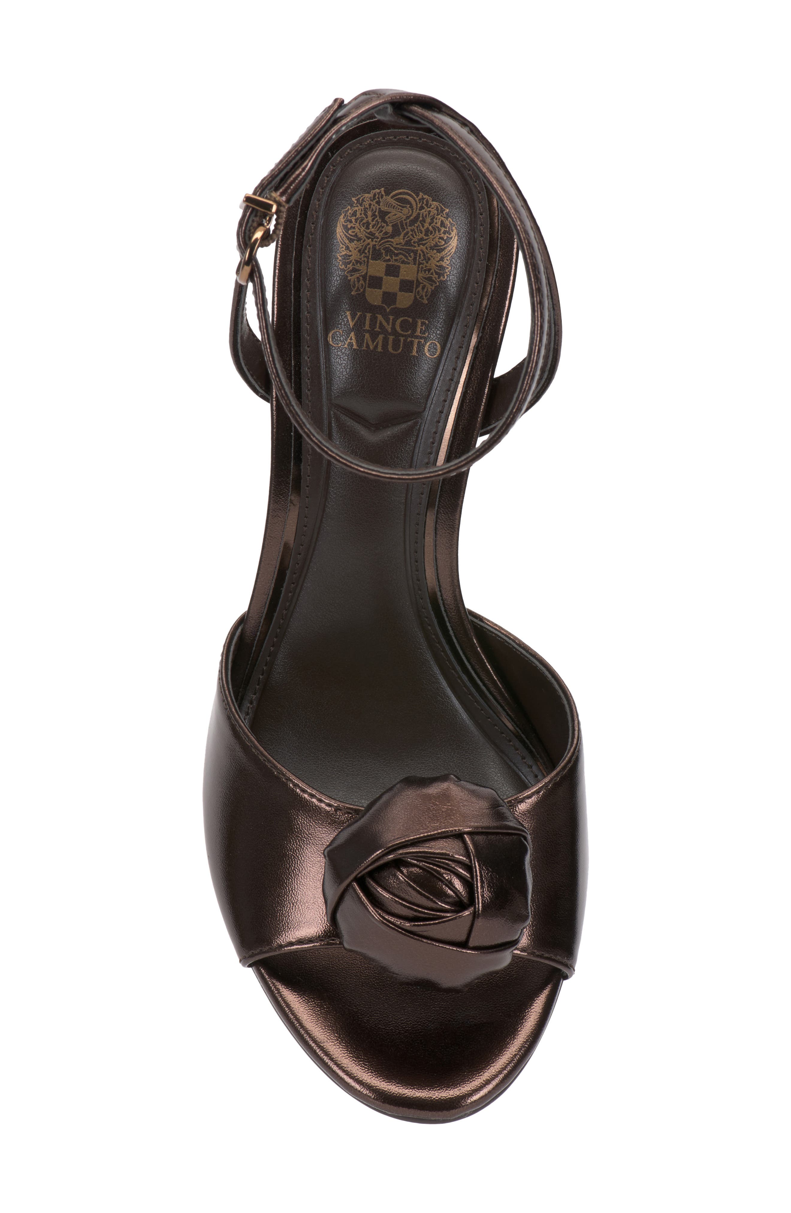 Aisven Rosette Ankle Strap Sandal, Alternate, color, HAUTE CHOCOLATE