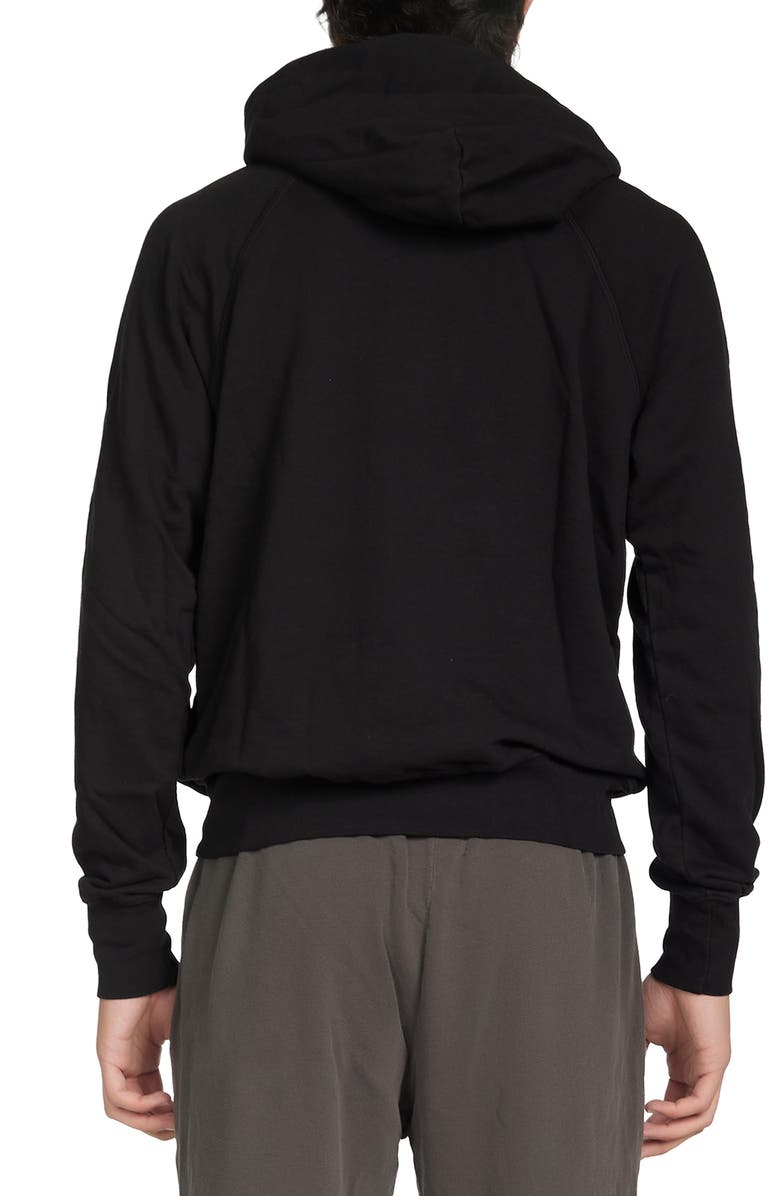 Les Tien French Terry Classic Raglan Hoodie, Alternate, color, Jet Black
