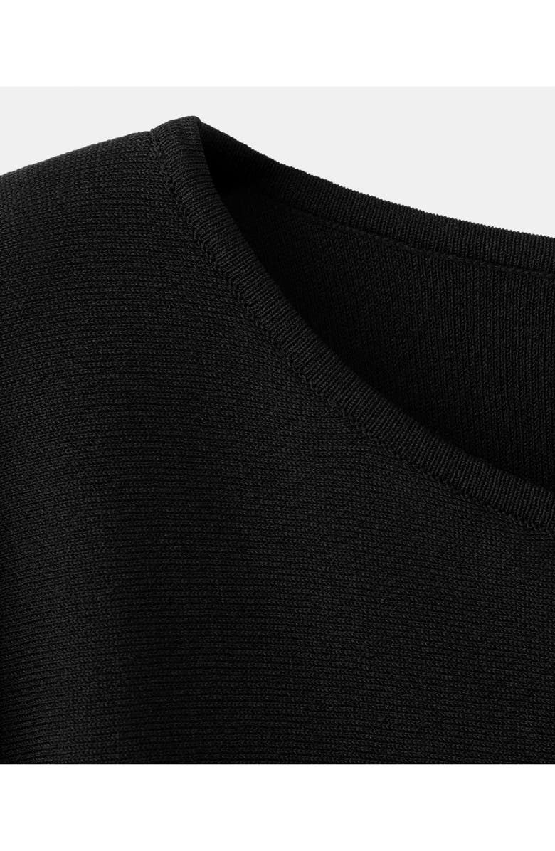 MANGO High-Low Knit Cape, Alternate, color, Black