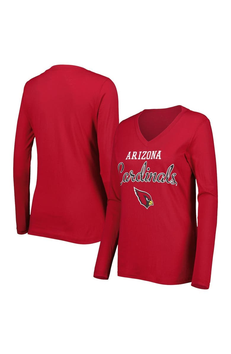 G-III 4HER BY CARL BANKS Women's G-III 4Her by Carl Banks Cardinal Arizona Cardinals Post Season Long Sleeve V-Neck T-Shirt, Alternate, color, Cardinal