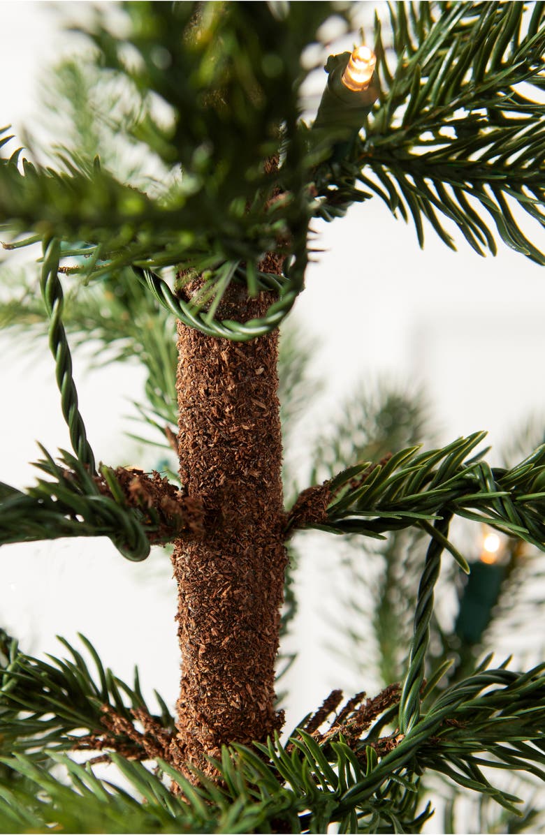 Balsam Hill Country Farm Fir Pre-Lit Artificial Tree, Alternate, color, Green