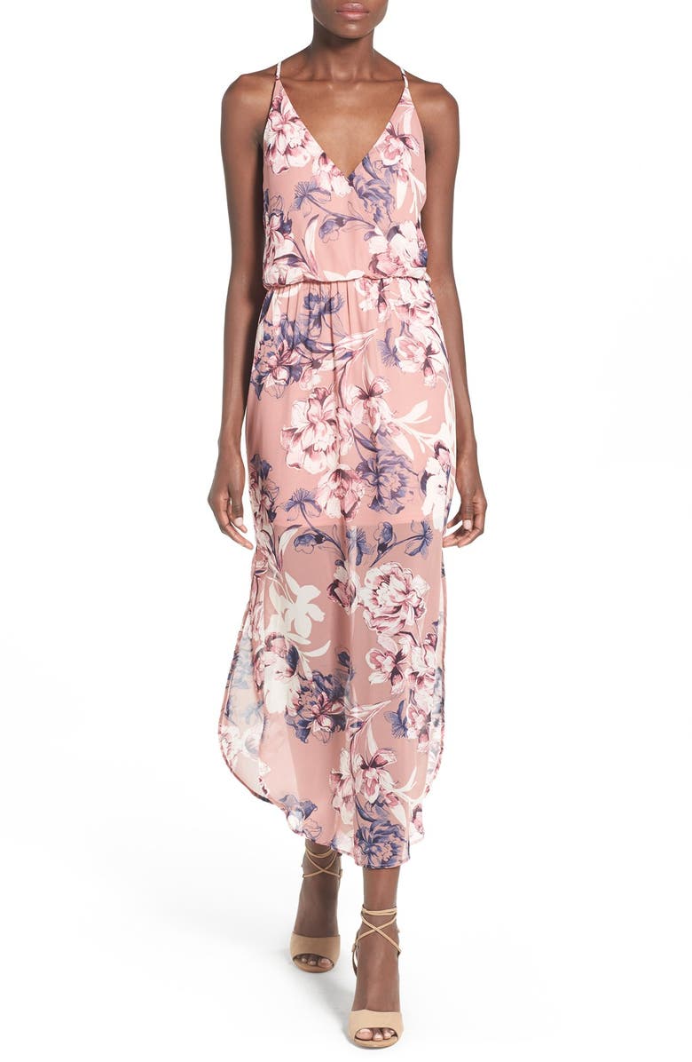 All in Favor Surplice Maxi Dress, Main, color, 