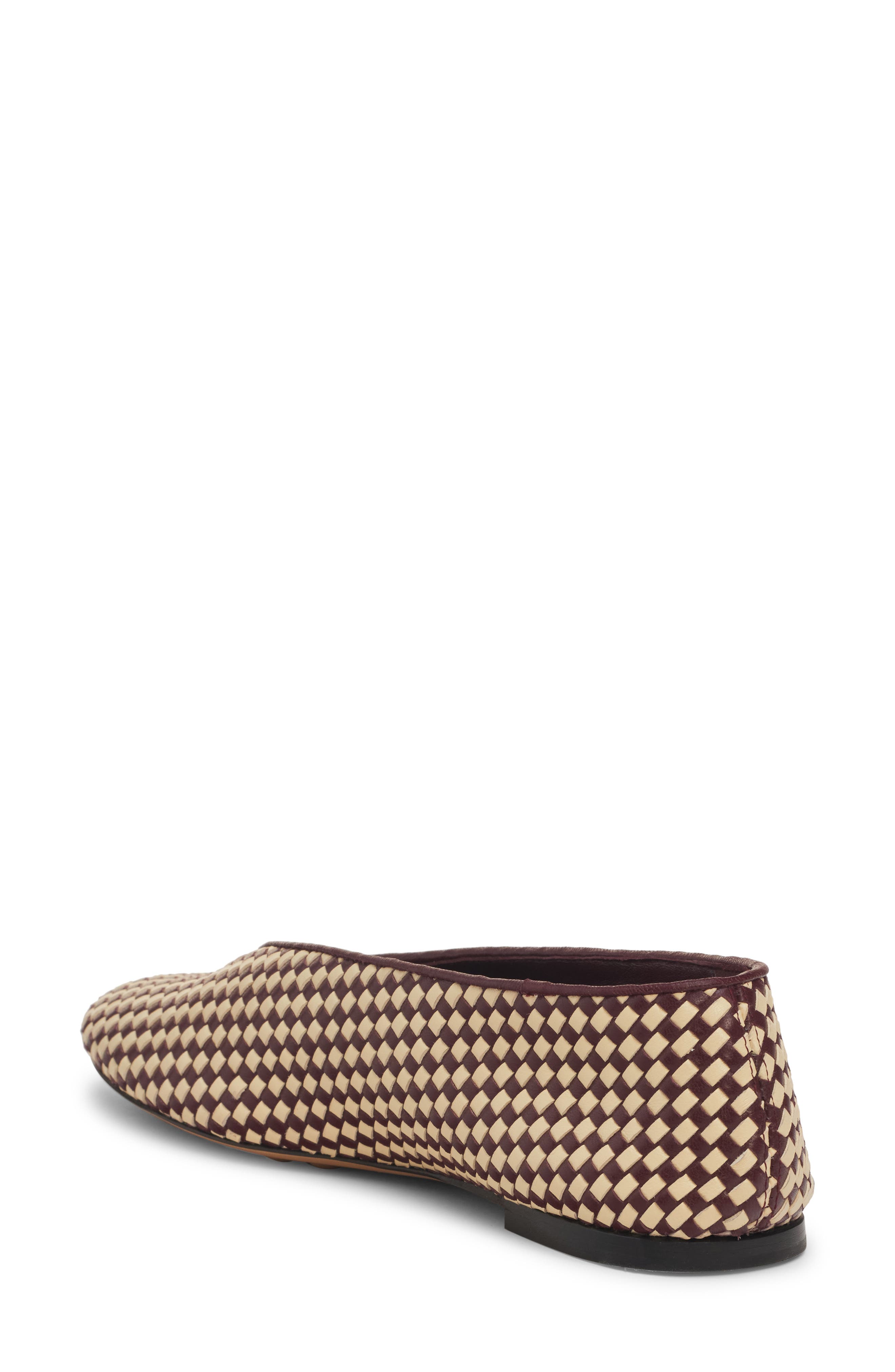 Lagoon Intrecciato Ballet Flat, Alternate, color, 2291 BAROLO-CAMOMILE