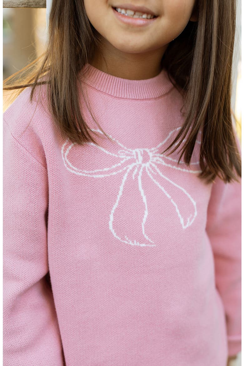 Bow Sarah Sweater, Alternate, color, Bow Pink