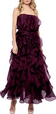 CIEBON Irina Structured Ruffle Cocktail Dress