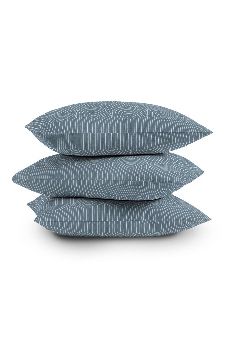 Arch Pattern Throw Pillow, Alternate, color, BLUE