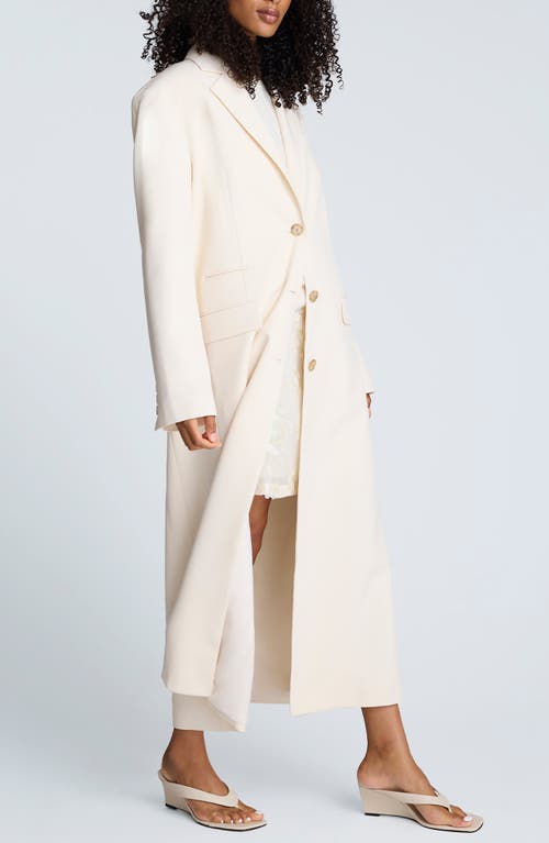 Kenneth Cole Tailored Long Coat In White
