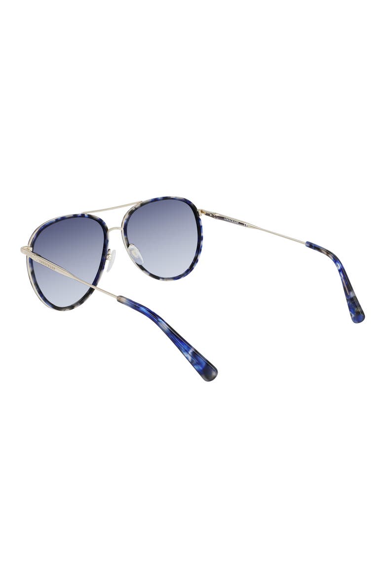 Roseau 58mm Gradient Aviator Sunglasses, Alternate, color, GOLD/BLUE