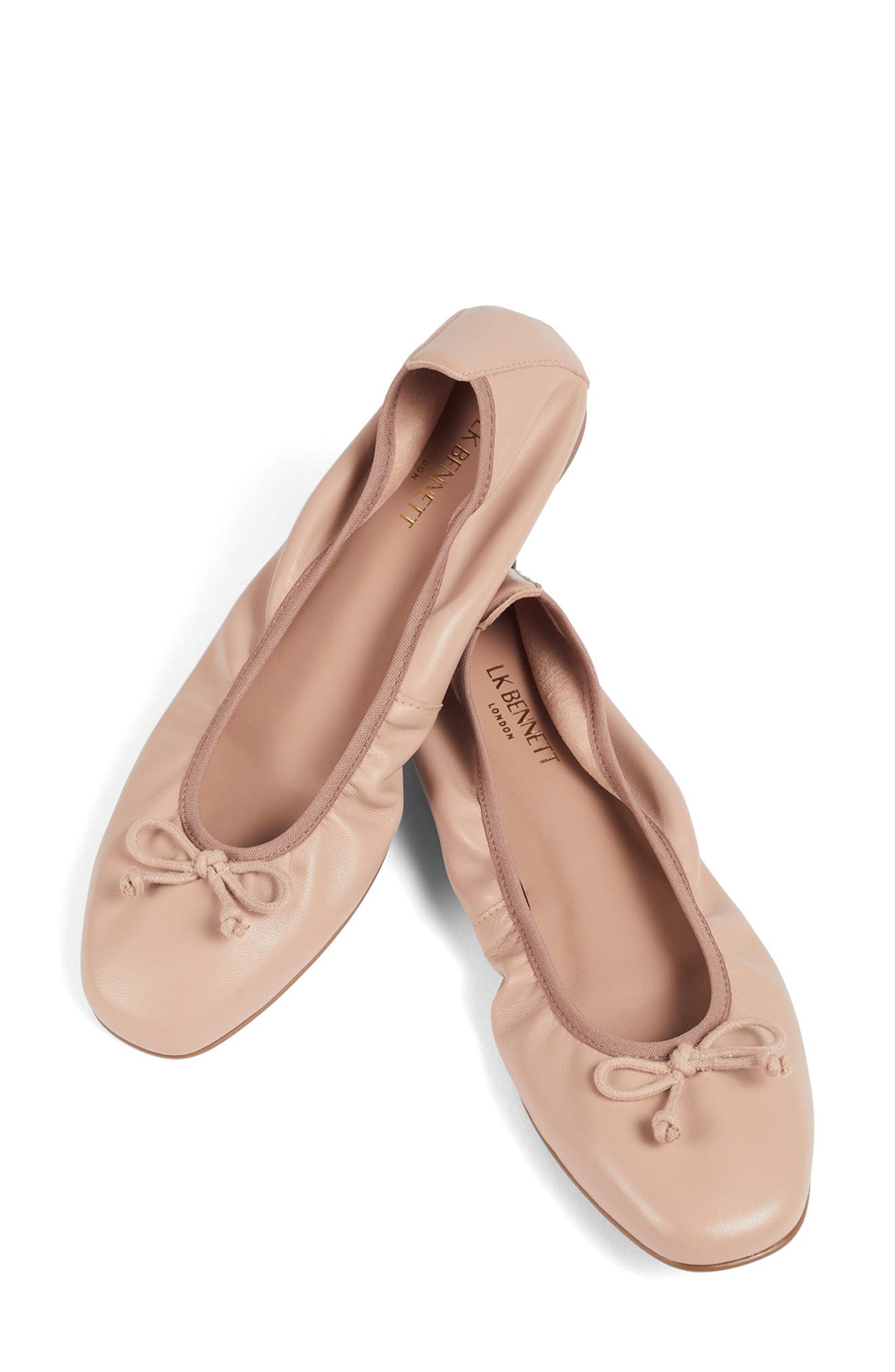 LK Bennett Trilly Ballerina Flat, Alternate, color, Beige Trench