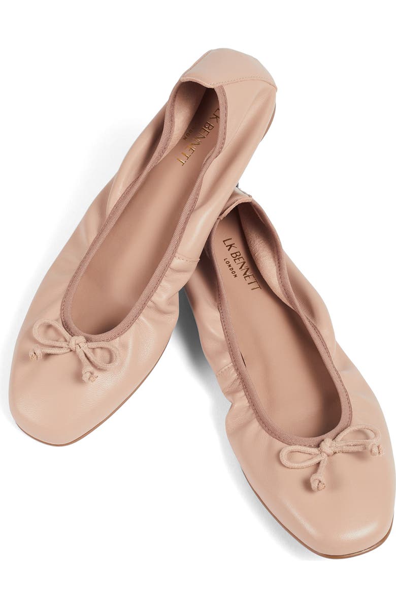 LK Bennett Trilly Ballerina Flat, Alternate, color, Beige Trench