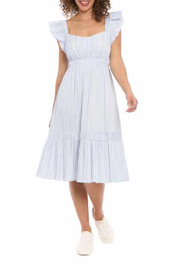 London Times Ruffle Sleeve Tiered Sundress