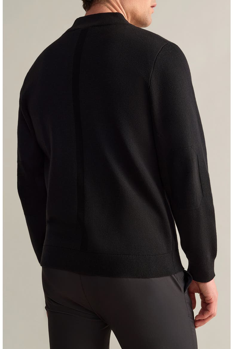 Navigator Knit Bomber, Alternate, color, BLACK