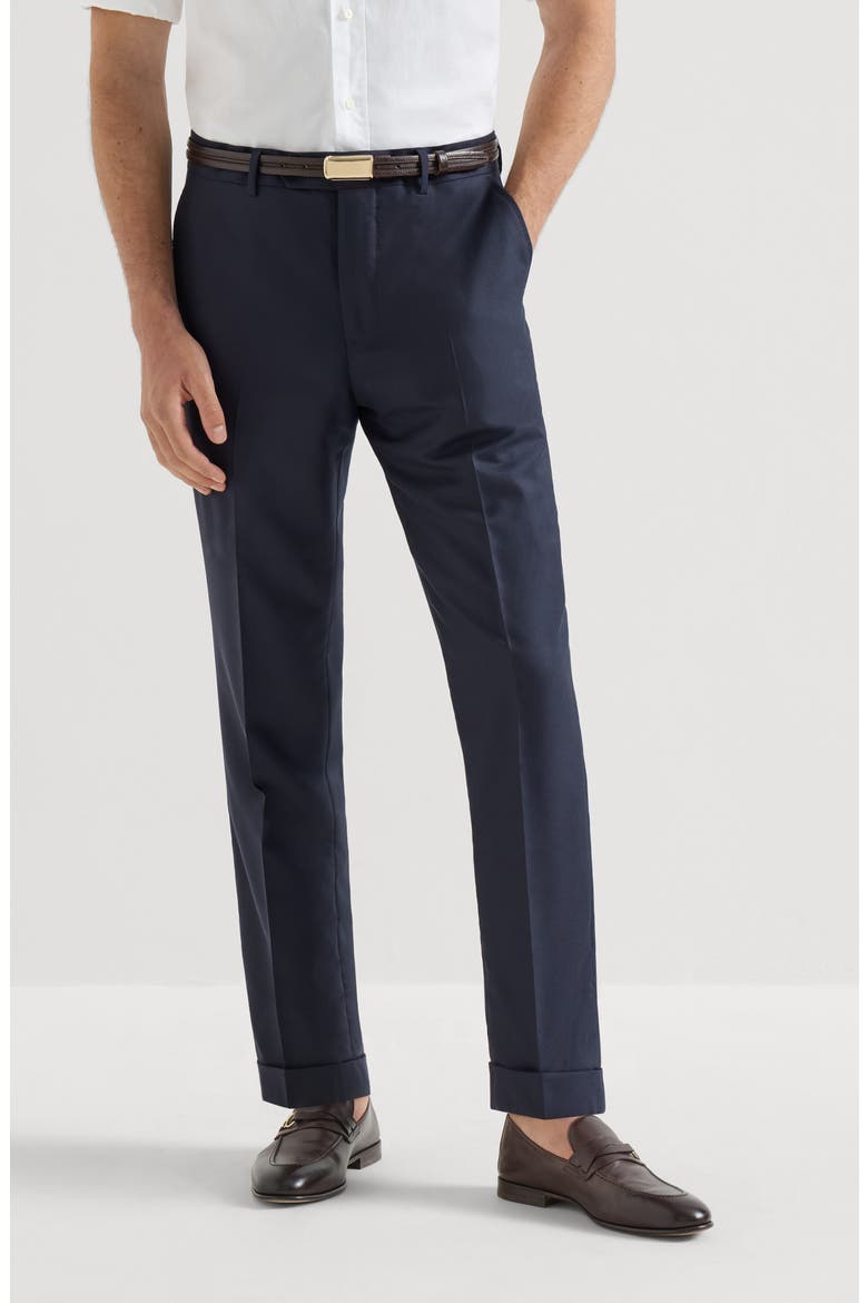 Lightweight cashmere trousers, Main, color, Navy Blue