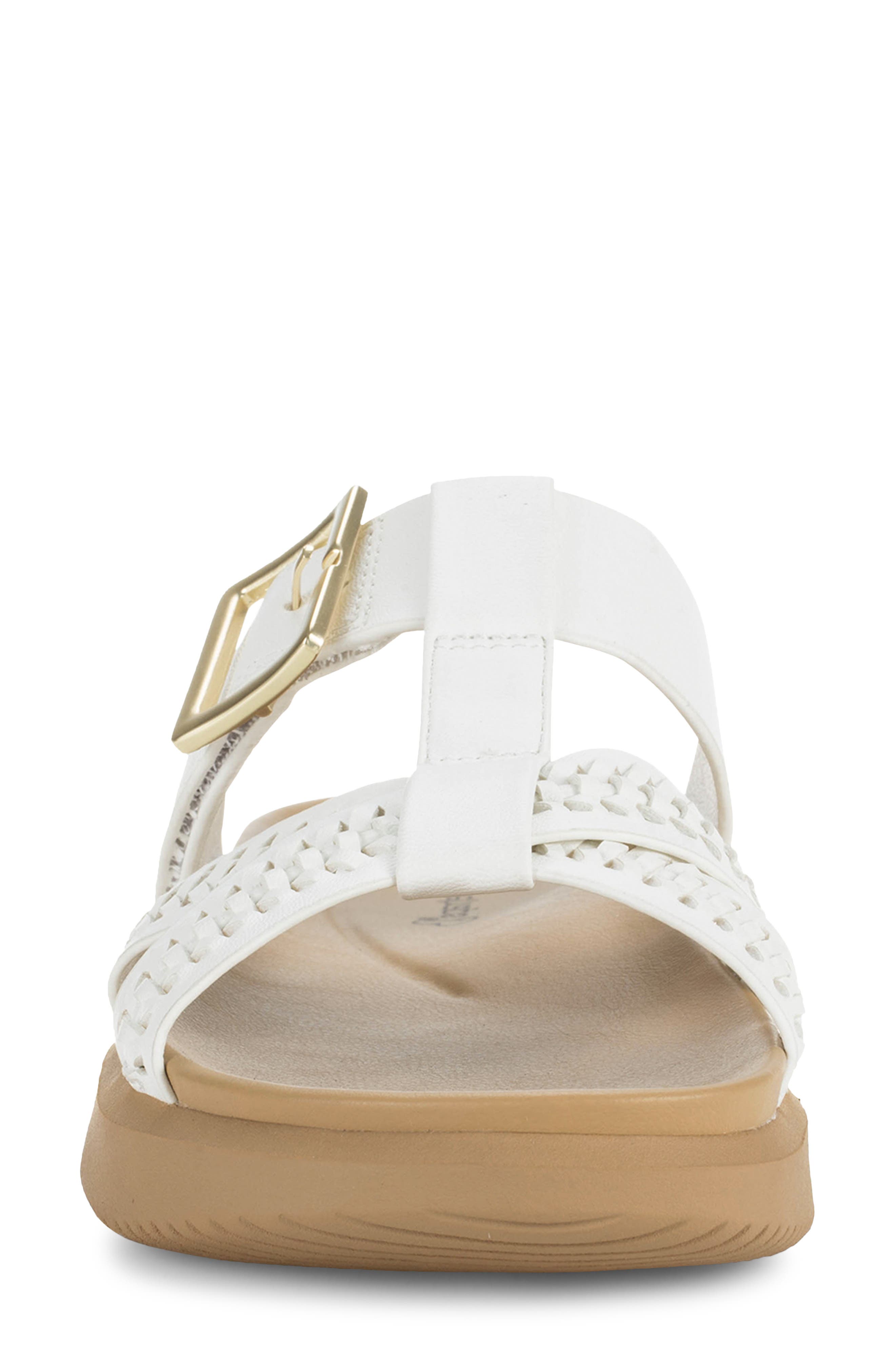 Emmery Slide Sandal, Alternate, color, WHITE