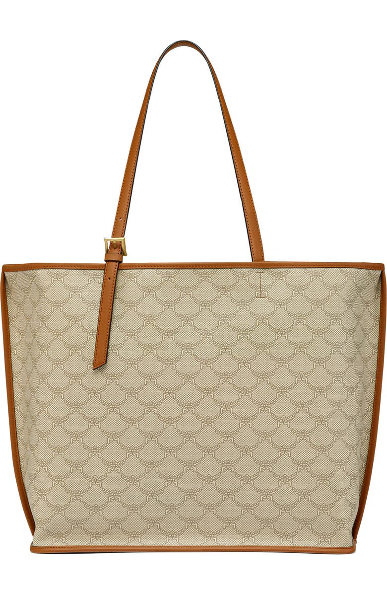 MCM Himmel Lauretos Coated Canvas Shopper Bag, Alternate, color, Oatmeal