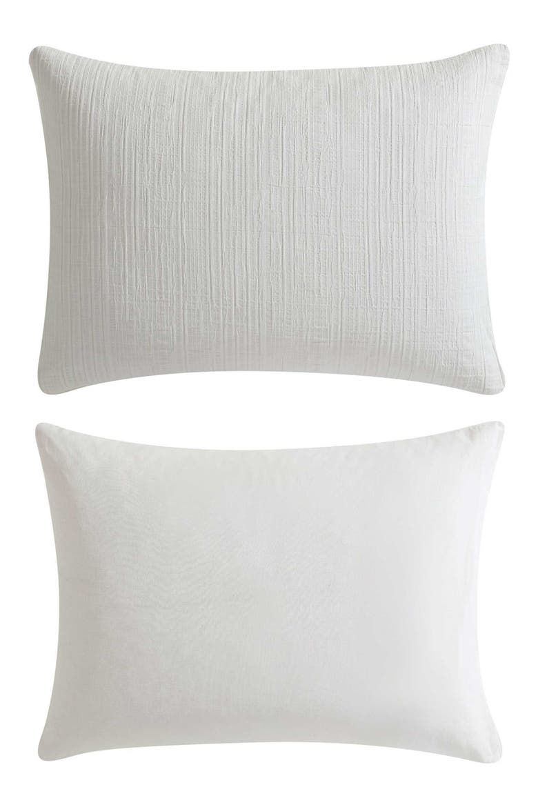 Bark Textured Duvet Set, Alternate, color, WHITE