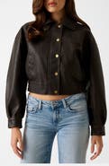 GUESS Clelia Crop Faux Leather Jacket