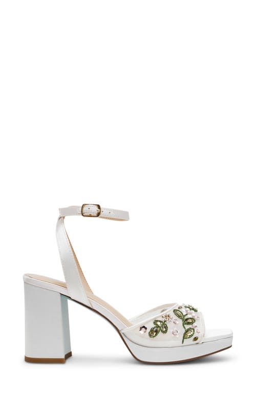 Betsey Johnson Kirra Ankle Strap Sandal In Ivory