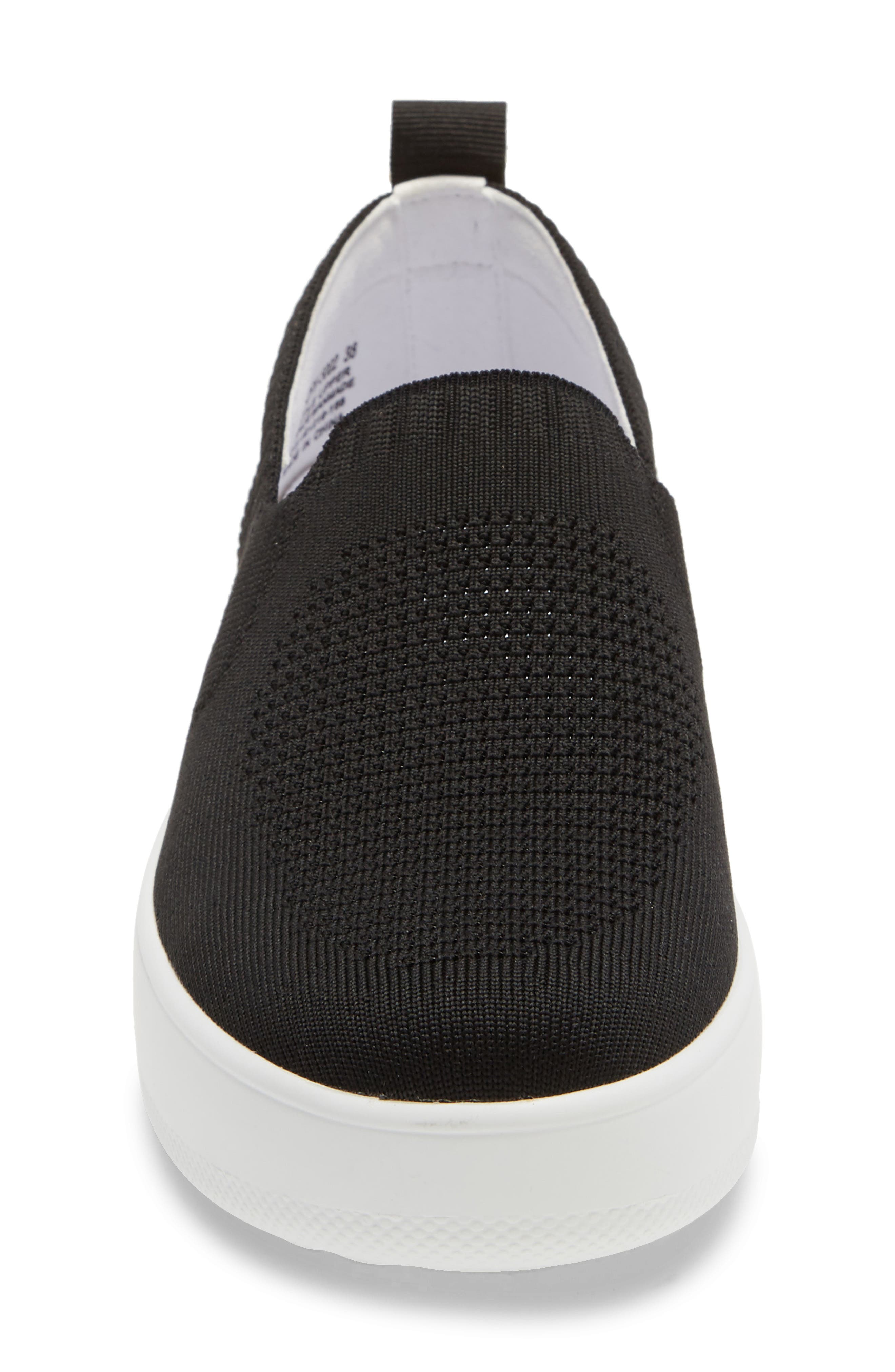 Qaravan Platform Slip-On Sneaker, Alternate, color, BLACK TOP FABRIC