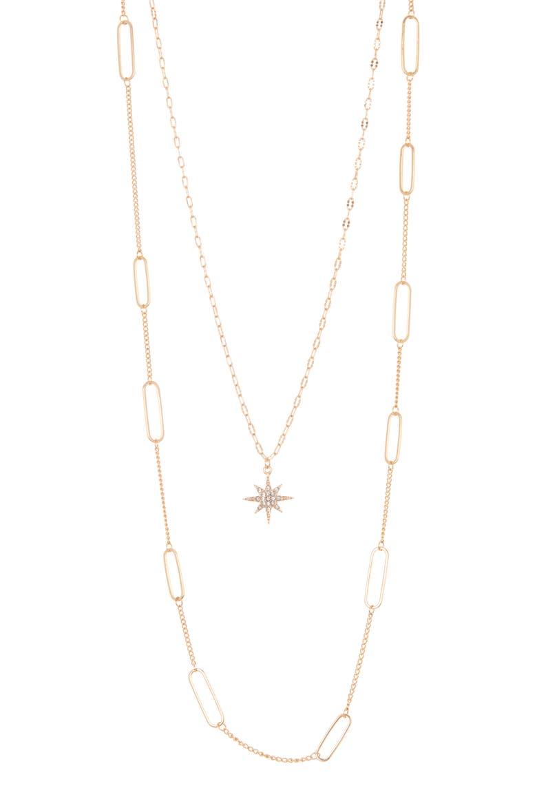 Starburst Rug Gold Panacea Open Link Two Row Starburst Necklace (Women) | Nordstromrack