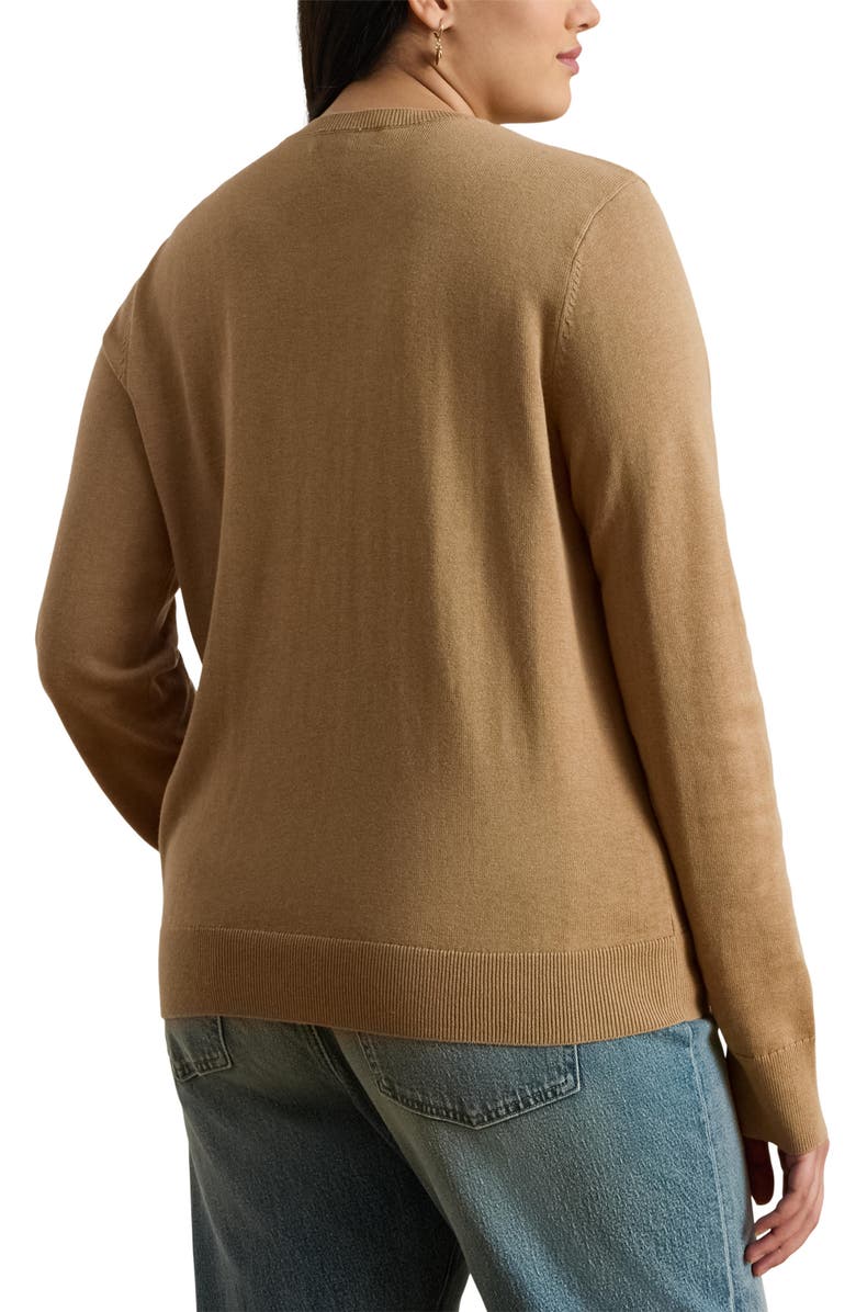 Lauren Ralph Lauren Crewneck Sweater, Alternate, color, Classic Camel