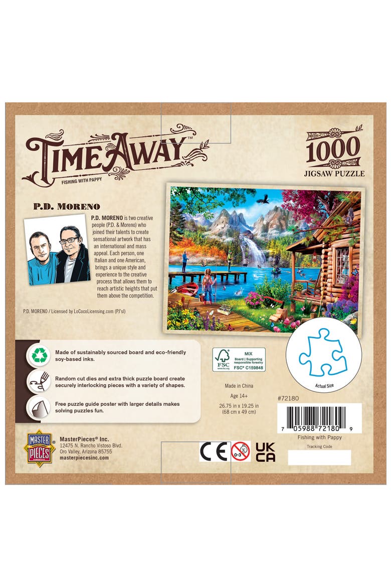 Fishing with Pappy 1000 Piece Puzzle, Alternate, color, Multicolor
