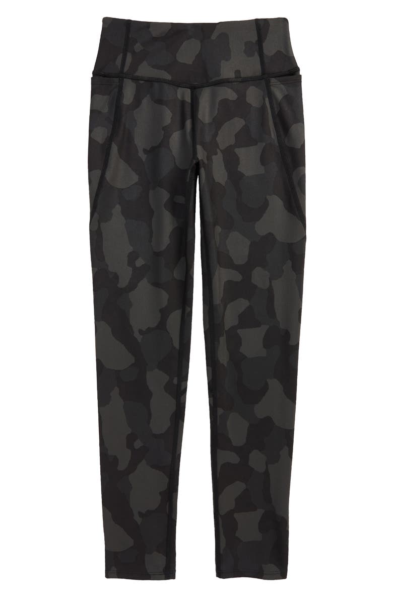 Zella Girl Kids' Studio Lite High Waist Pocket 7/8 Leggings, Main, color,