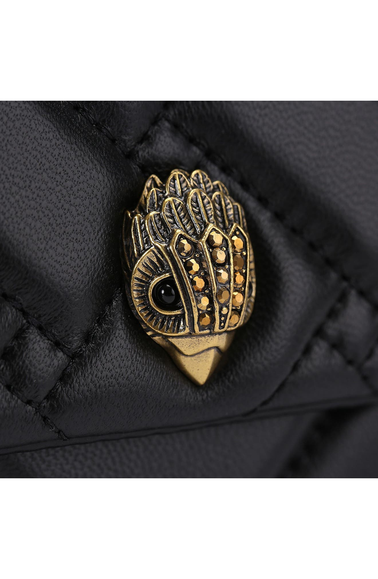 Kurt Geiger London Pickle Quilted Leather Shoulder Bag, Alternate, color, Black