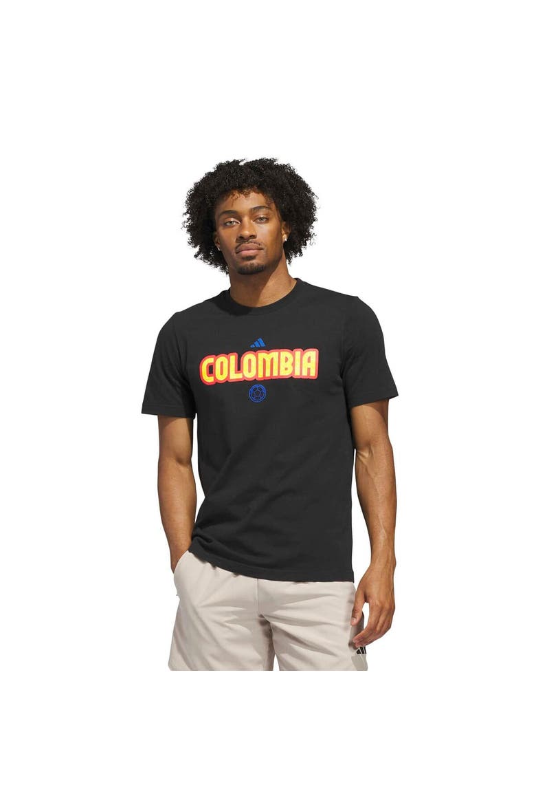Men's adidas Black Colombia National Team Jersey Hook T-Shirt, Alternate, color, Black