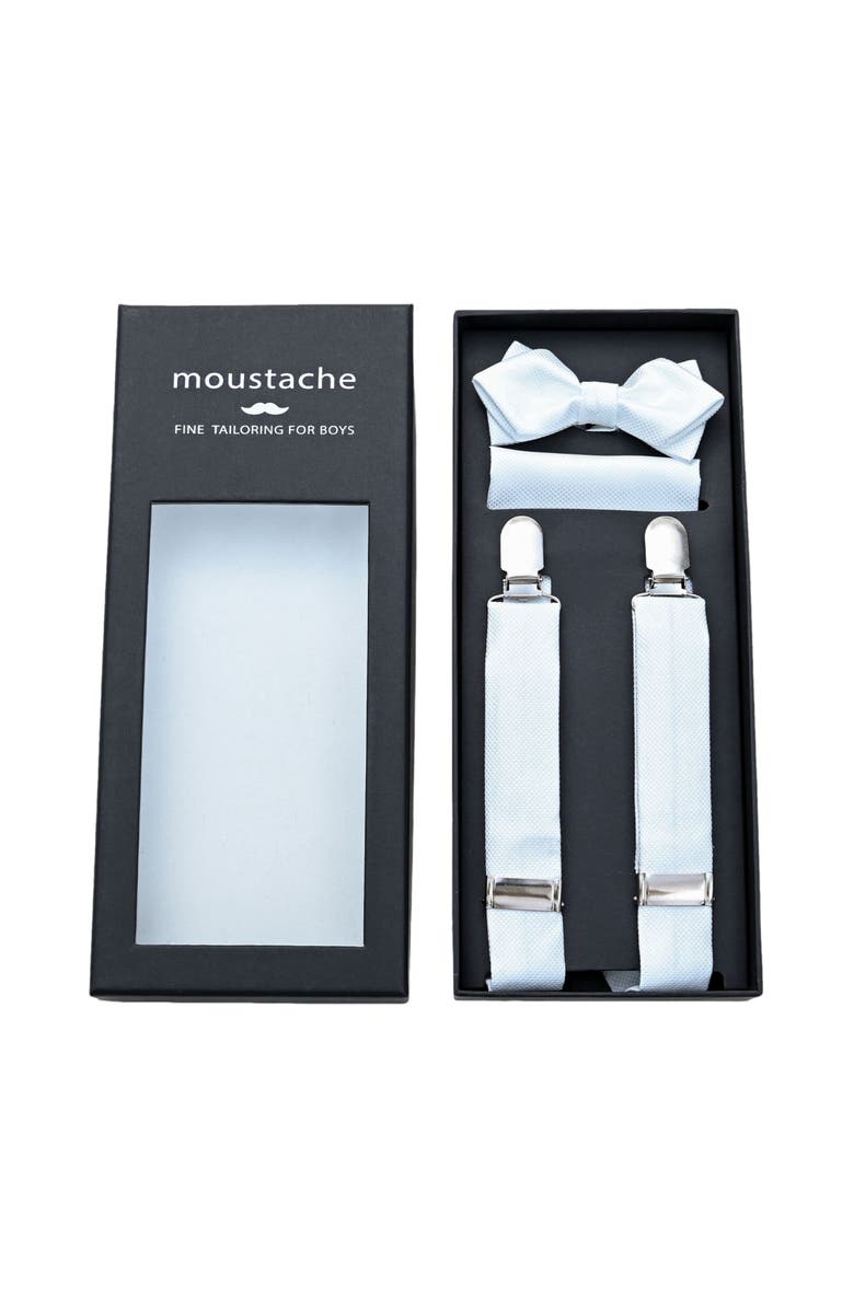 MOUSTACHE Crosshatch Suspender Set, Main, color, White