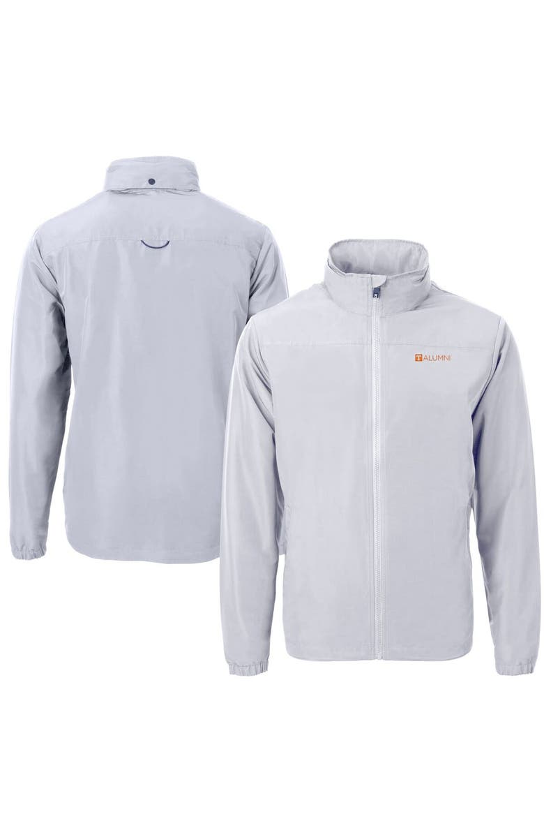 Cutter & Buck Men's Cutter & Buck  Gray Tennessee Volunteers Alumni Logo Charter Eco Knit Recycled Full-Zip Jacket, Main, color, 